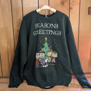 Seasons Greetings Black Sweater